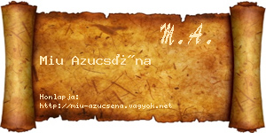Miu Azucséna névjegykártya